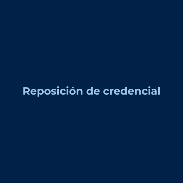 Pago Reposición de credencial